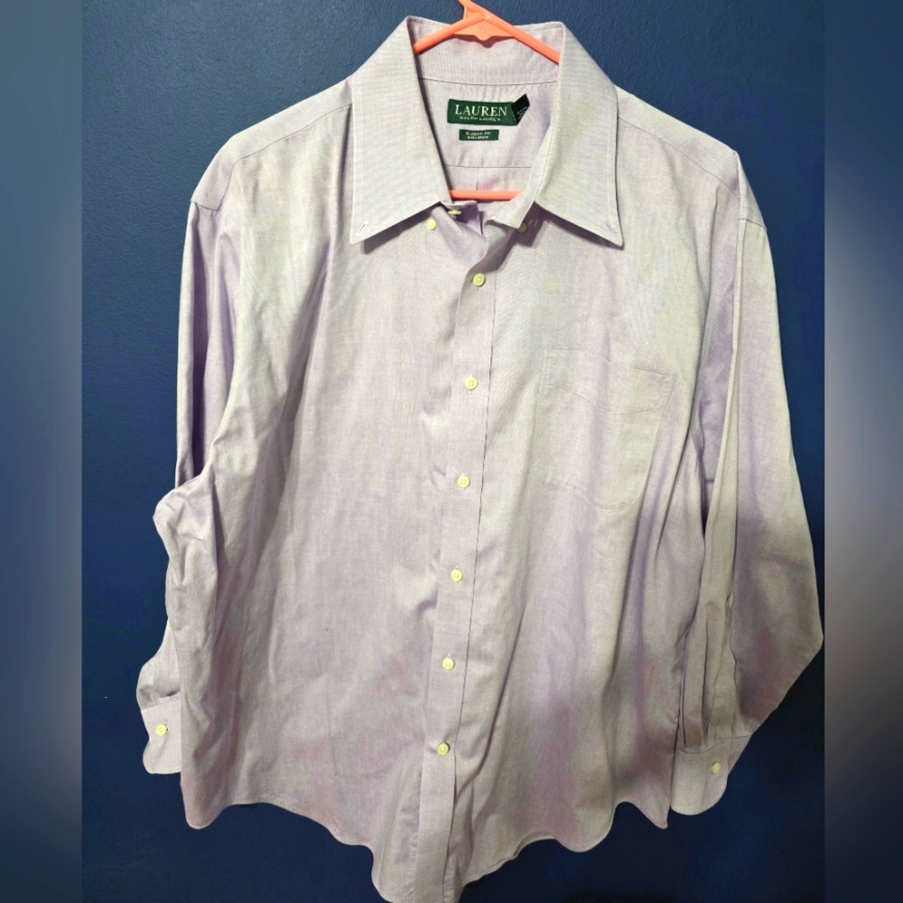 Lauren Ralph Lauren Purple Dress Shirt 17 1/2 - 32/33